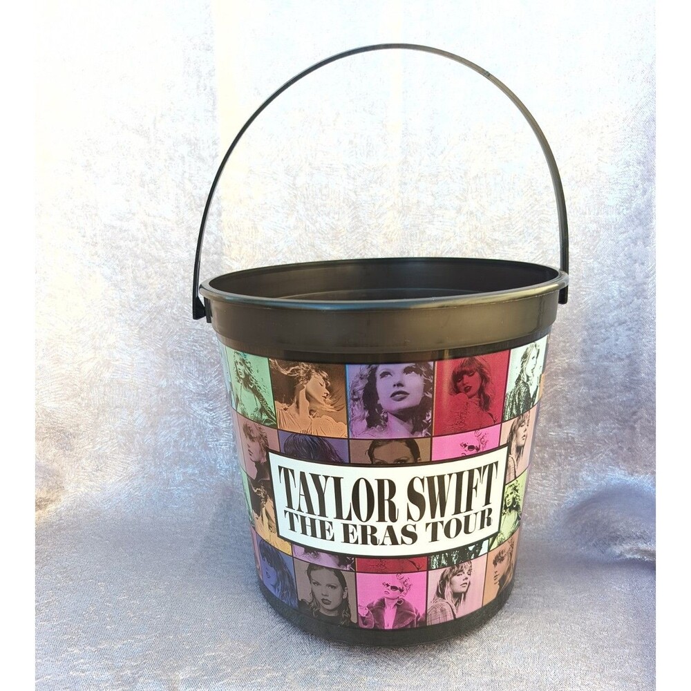 Taylor Swift The Eras Tour Black Bucket/Pail with Handle - Music Collectible